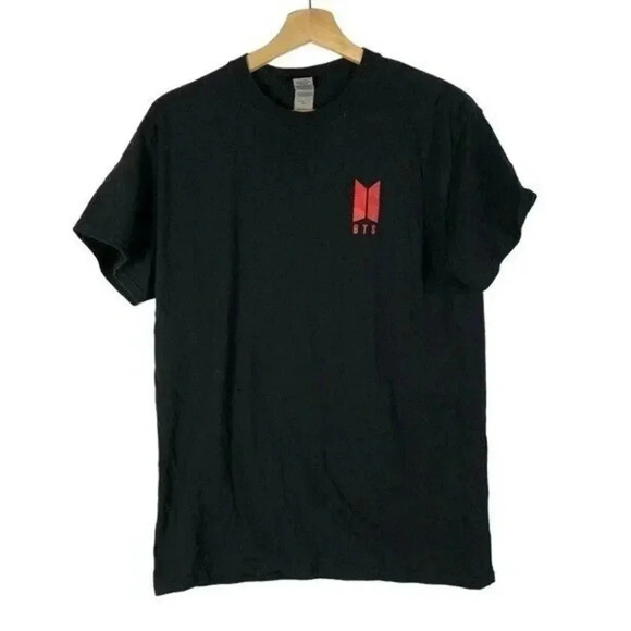 BTS Black & Red Speak Yourself World Tour Short Sleeve T-Shirt M - Picture 2 of 3